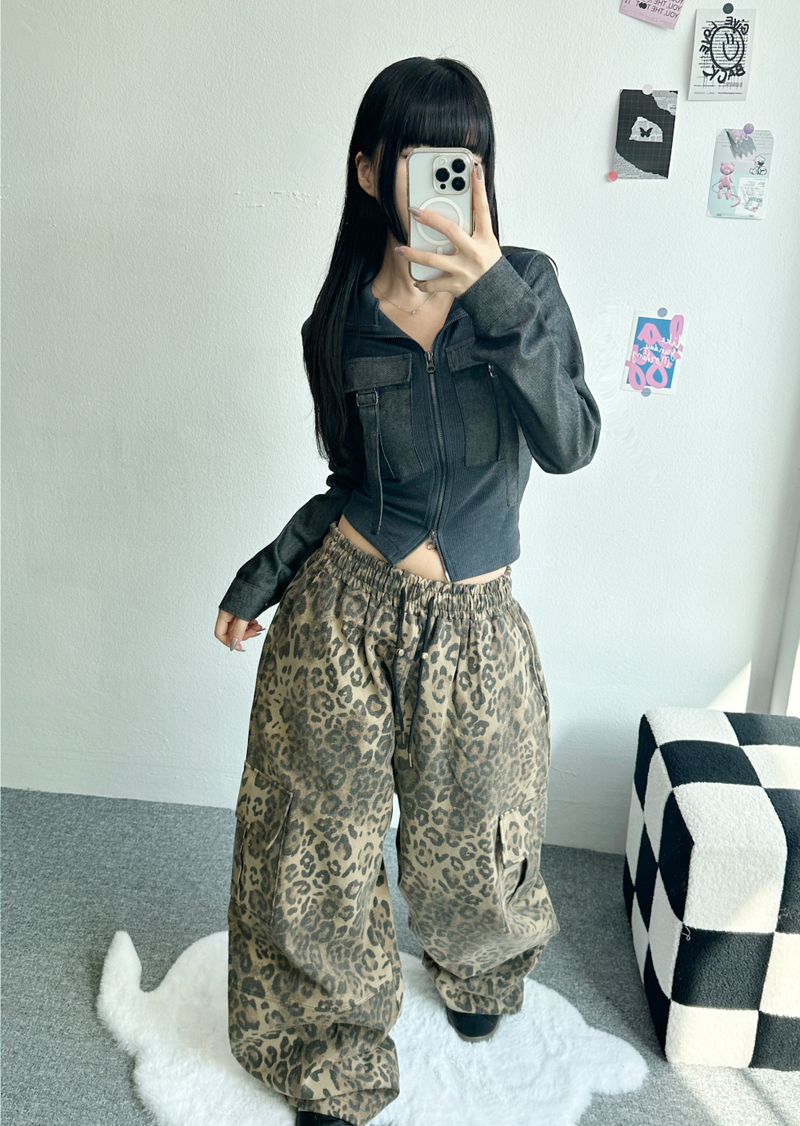 レオパードスポットカーゴパンツ🖤🤎 - 2カラーズ