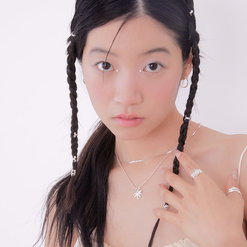 【MADE】 chiffon curve earring