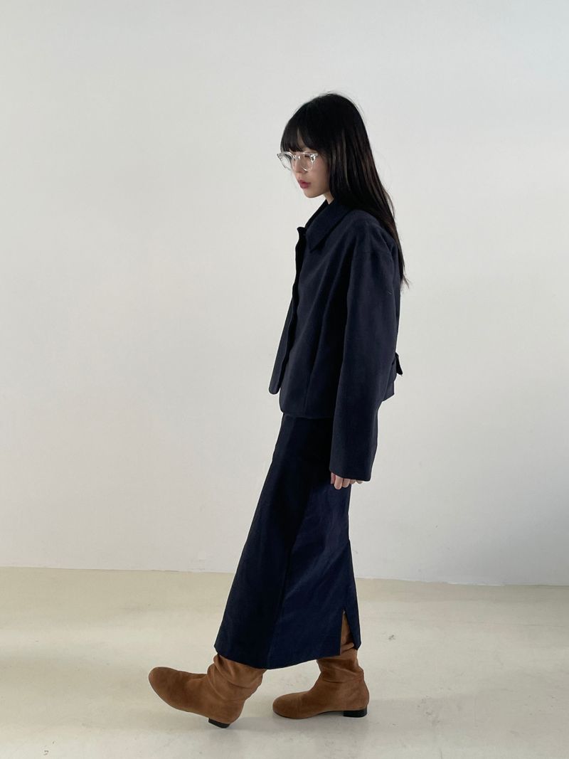 Remember corduroy long skirt 