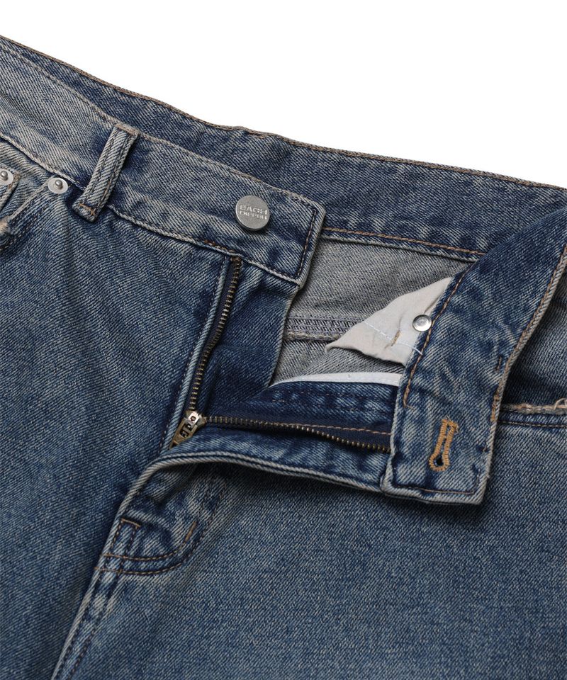 LAYERED DAMAGE DENIM_BEIGE INDIGO