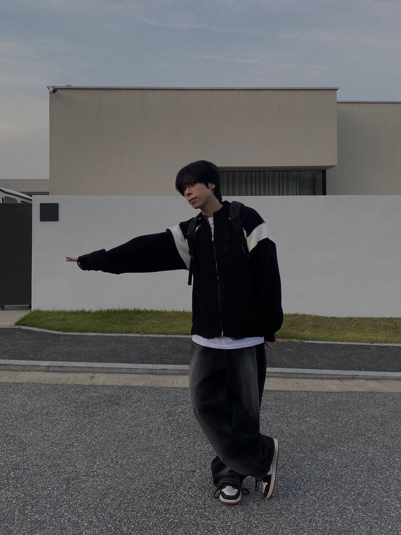 Vintage wear knit zip up 2C