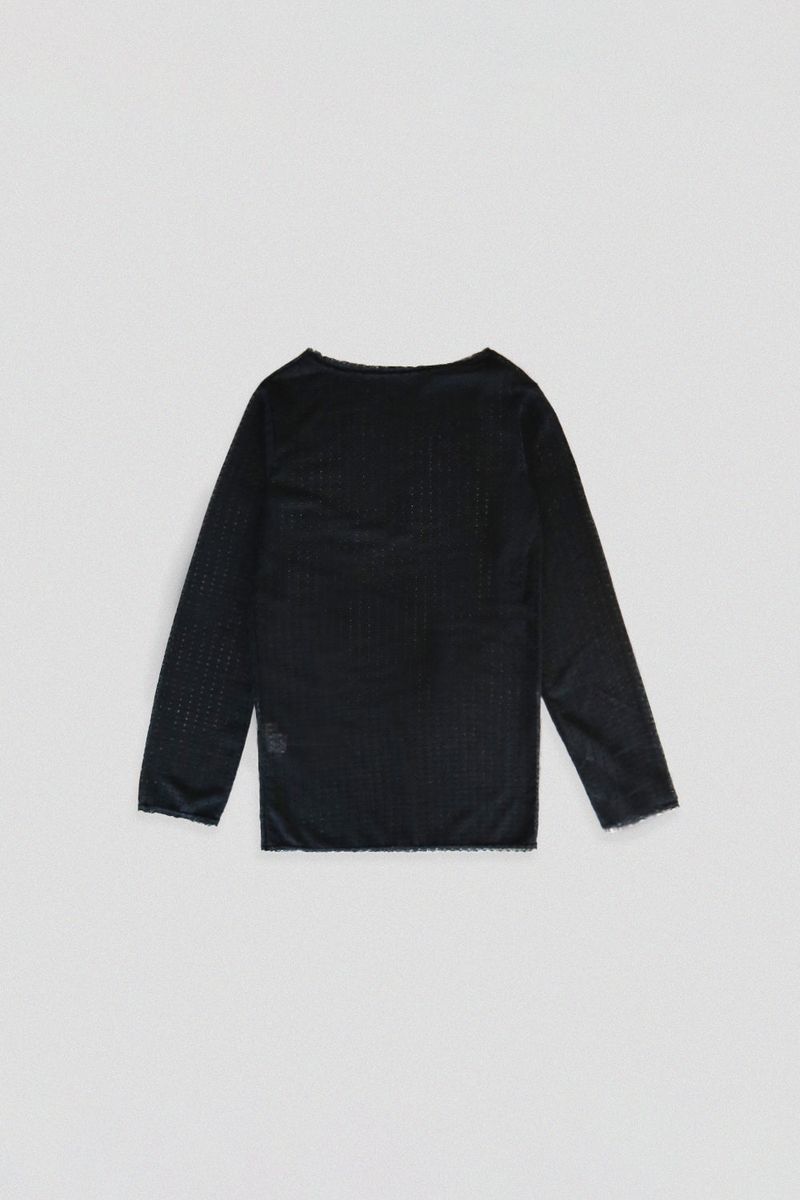 WITHOUTSUMMER（ウィズアウトサマー）の「Crochet summer t-shirt_black（Tops）」