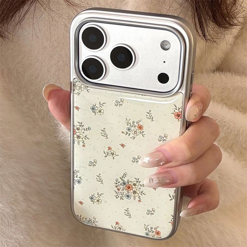 Vintage Coated Flower Print iPhone Case