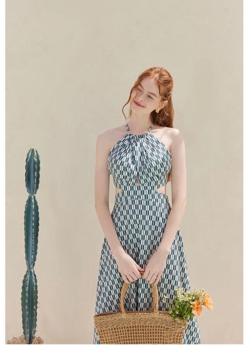 VALLO DE NERA(ベロディネラ)の「Dahlia Halter Dress Green(Dresses)」