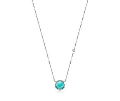 26SS★ [Premium Plating] Pennysense AB(W) Goutte Necklace Amazonite