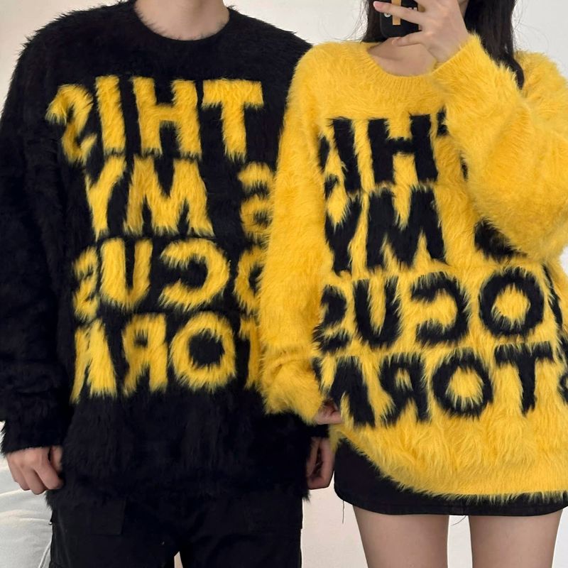 COZINESS（コジネス）の「Lettering Angora Knitwear (2 colors/DP830812903963)（Tops）」