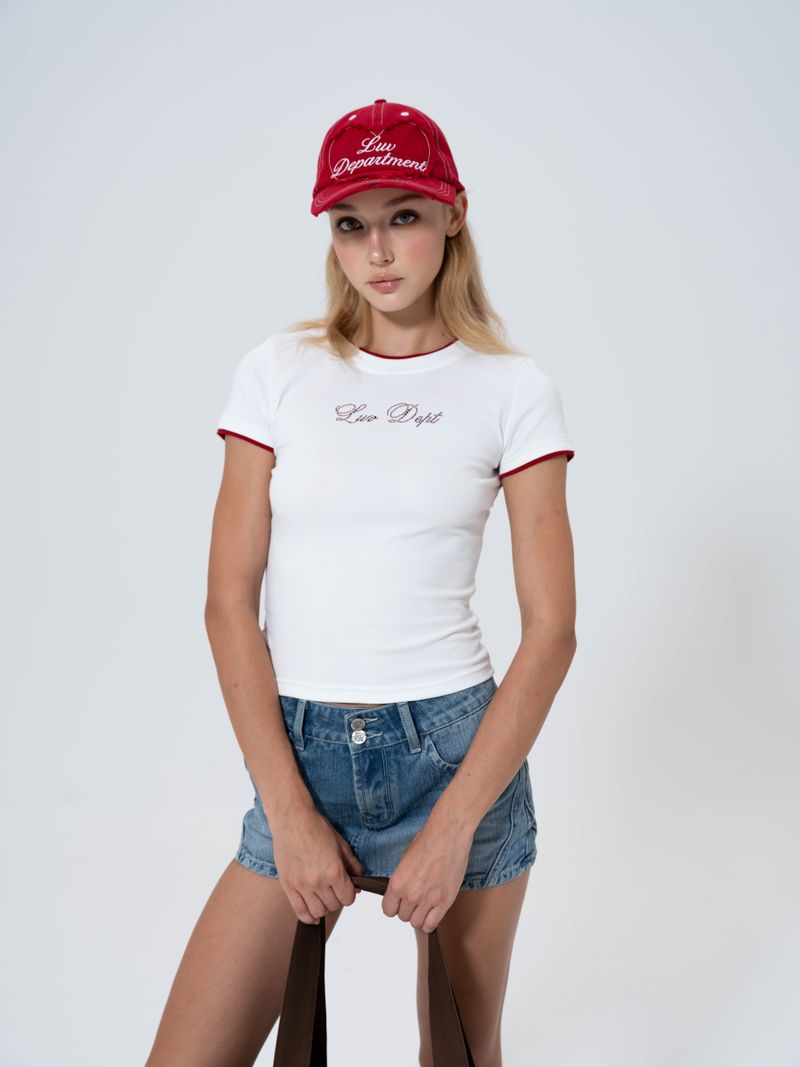We Fell In Love In Reality(ウィ フェル イン ラブ イン リアリティ)の「Luv Dept / Rhinestone Luv Dept Baby Tee(Tops)」
