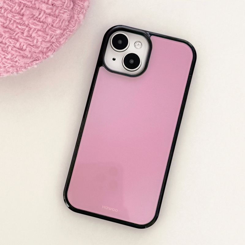 glossy glass bumper case (pink)