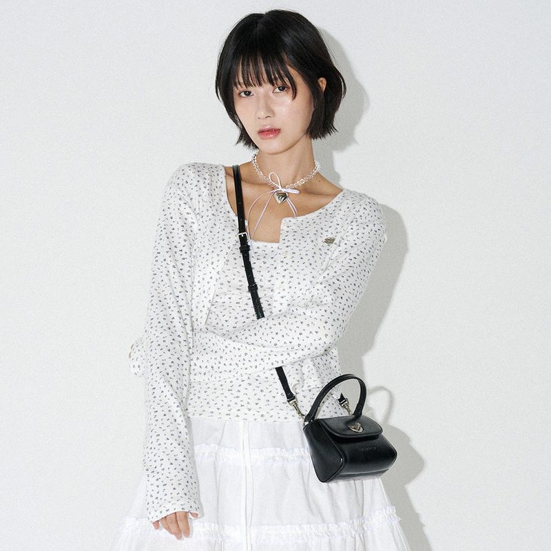 HEART LOCK MINI BAG (BLACK)