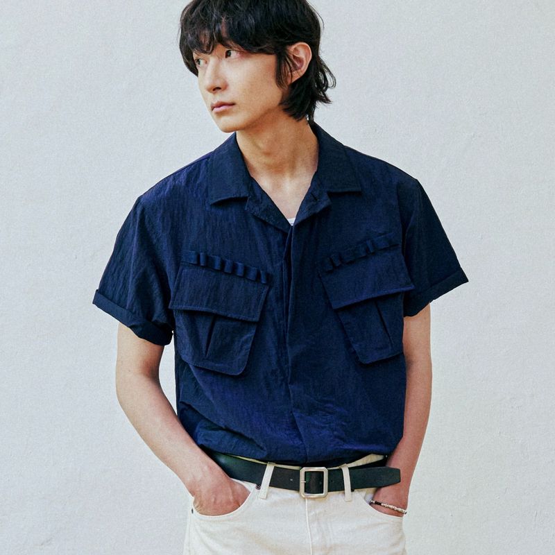 リップストップ オフデューティー ファティーグシャツ ネイビー