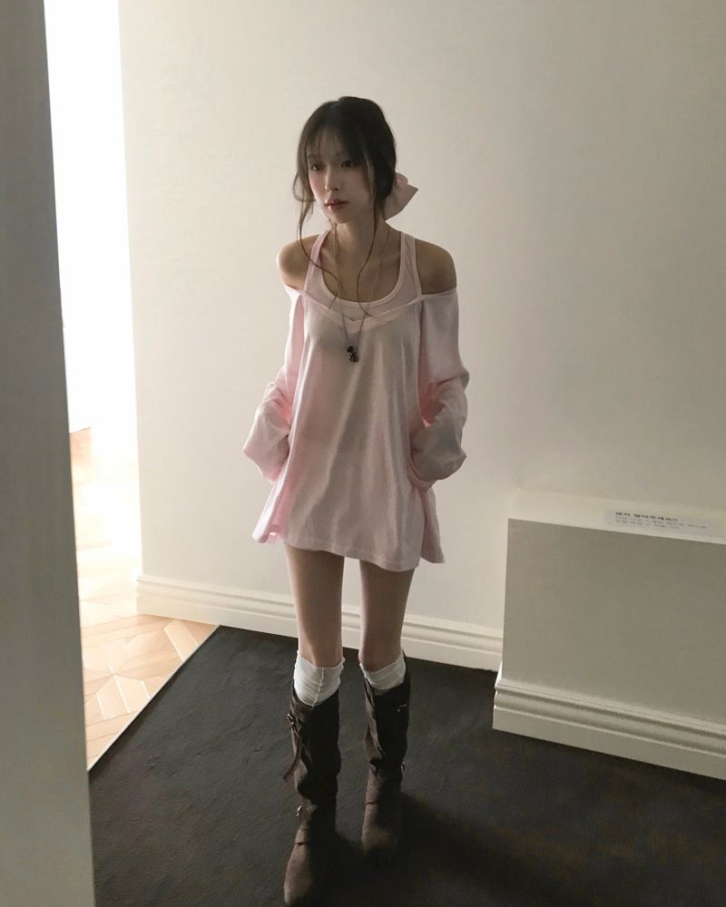 press matte buckle suede long boots (2.5cm)
