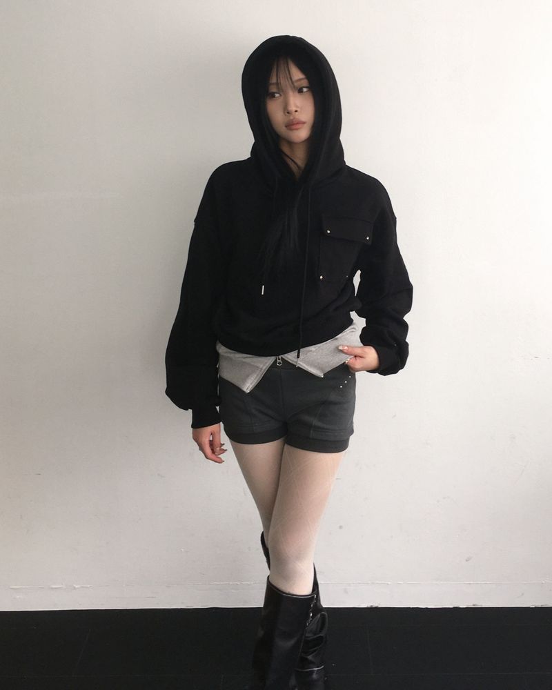 Layered hoodie