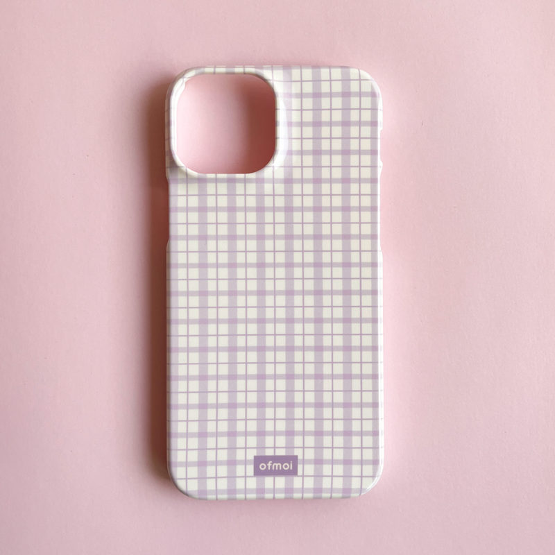 lilac glossy hard phone case