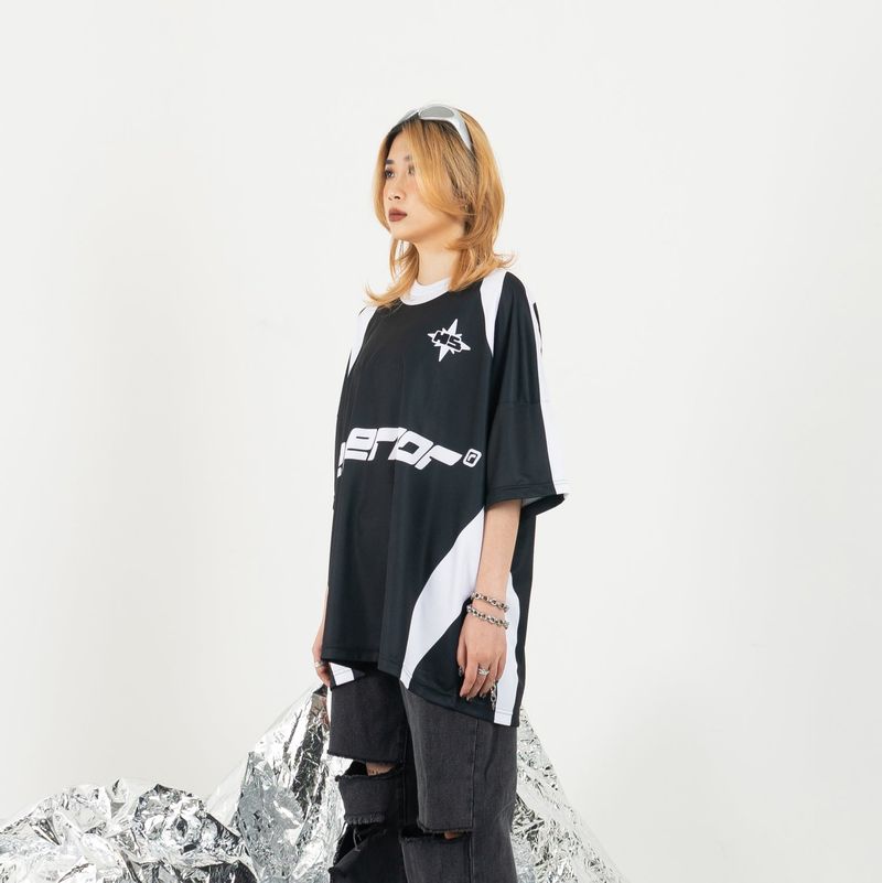 HIERARCHY STUDIOS New Error - Black New Error Wide Oversized Jersey