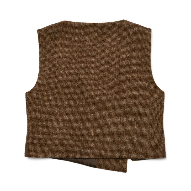 [LINE] Wool Jacquard Button Vest