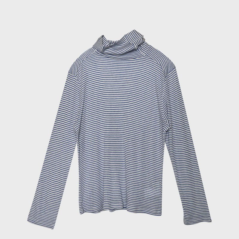 ALARMSEOUL（アラームソウル）の「ALARM STRIPE TURTLNECK BLUE_WOMAN（Tops）」