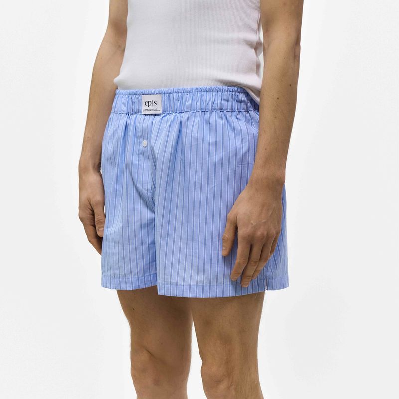 UNISEX LABEL TRUNK SHORTS_SKYBLUE