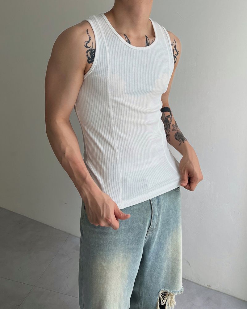 Front Cutting Sleeveless(2colors)