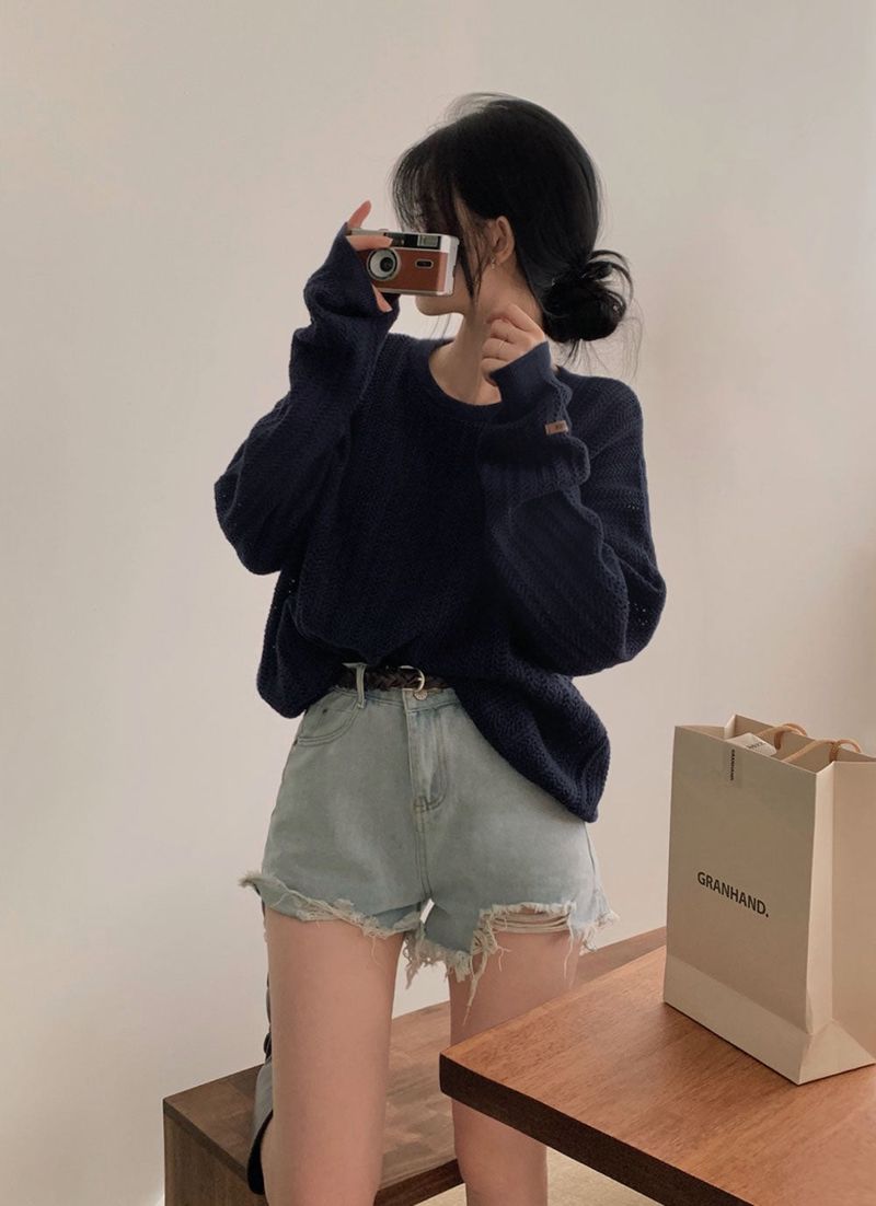 [Bellide made] Caramel Loose Fit Long Round Knitwear