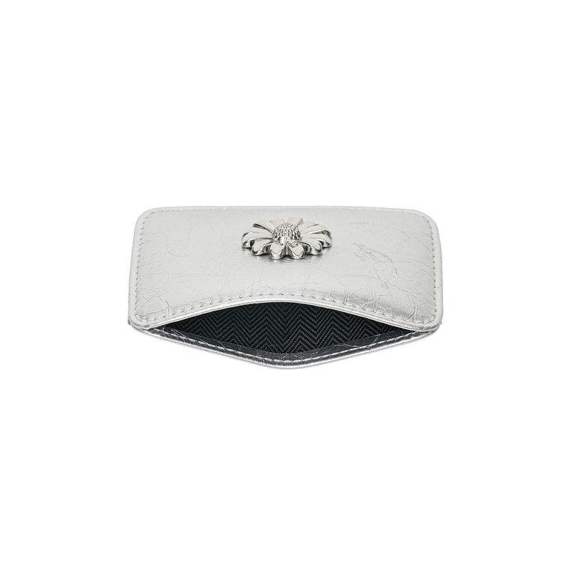 Daisy Slim Mini Transportation Card Wallet Silver