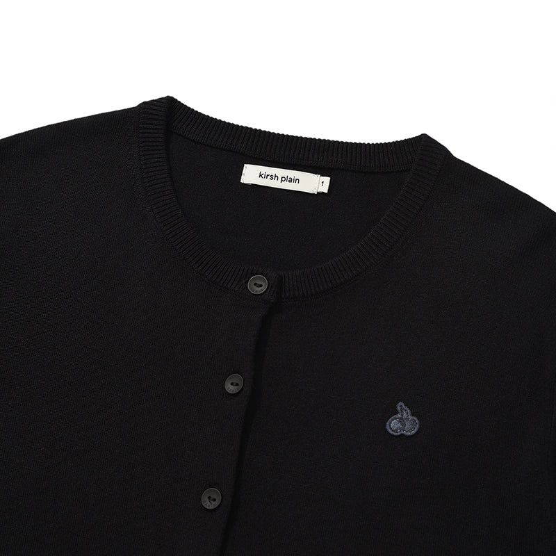 KIRSH PLAIN SOFT TOUCH CARDIGAN [BLACK]