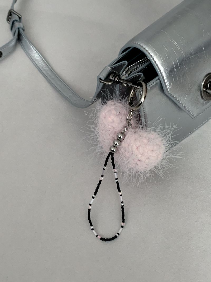 heart keyring_baby pink