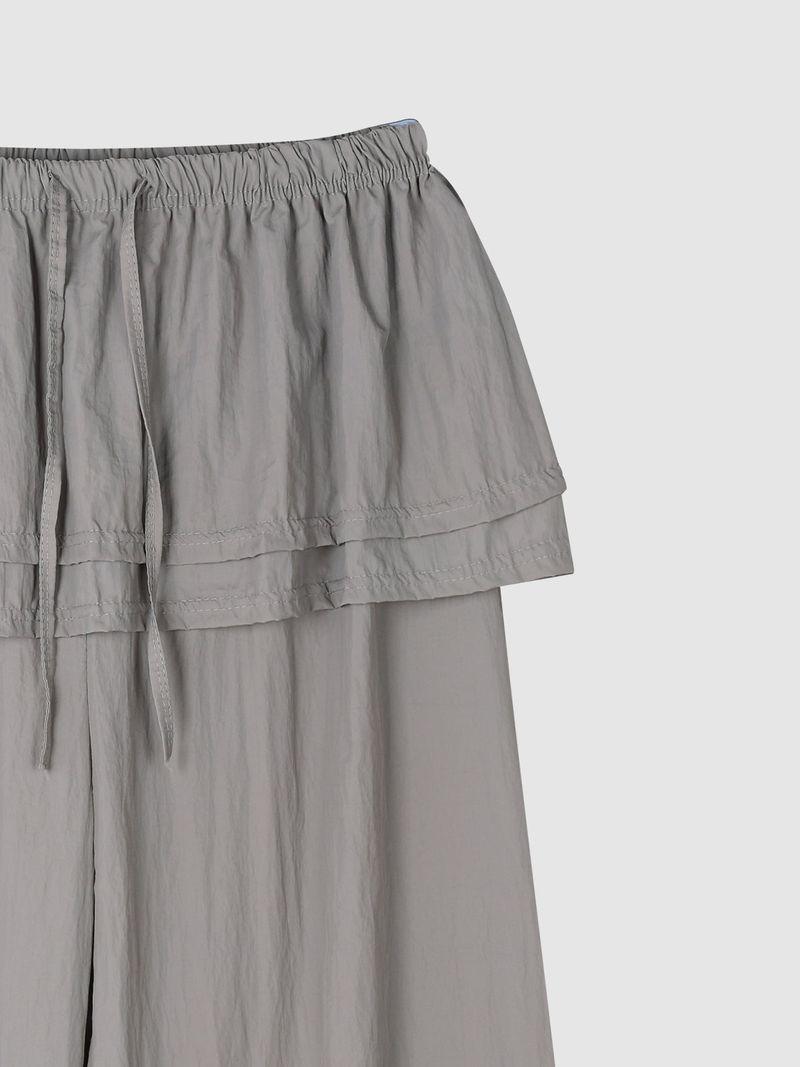 Crinkle Nylon Skirt Pants (3c)