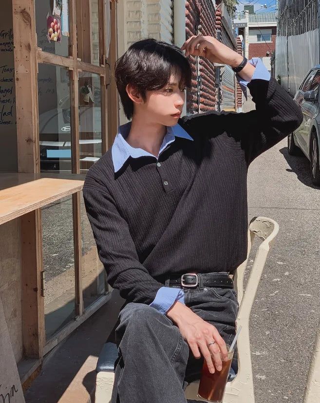 Cannon More Henley Neck Knit