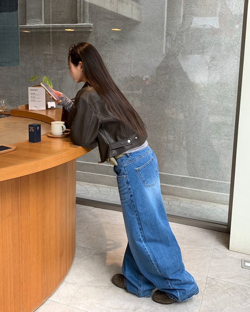 [ORIGINAL] Tough Cubic Denim Wide Pants