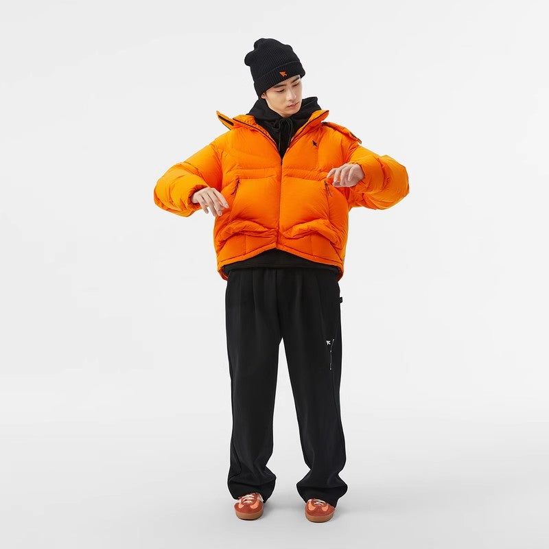 FMACM 23AW Irregular quilted three-dimensional structure detachable hooded down jacket