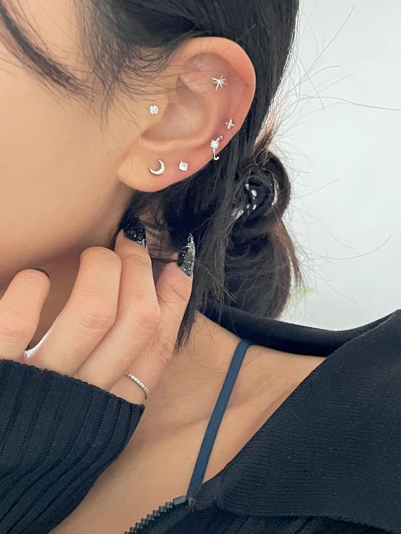 [5 set] moon twinkle piercing set