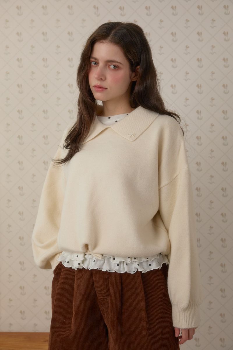DOT FRILL LAYERED T-SHIRT