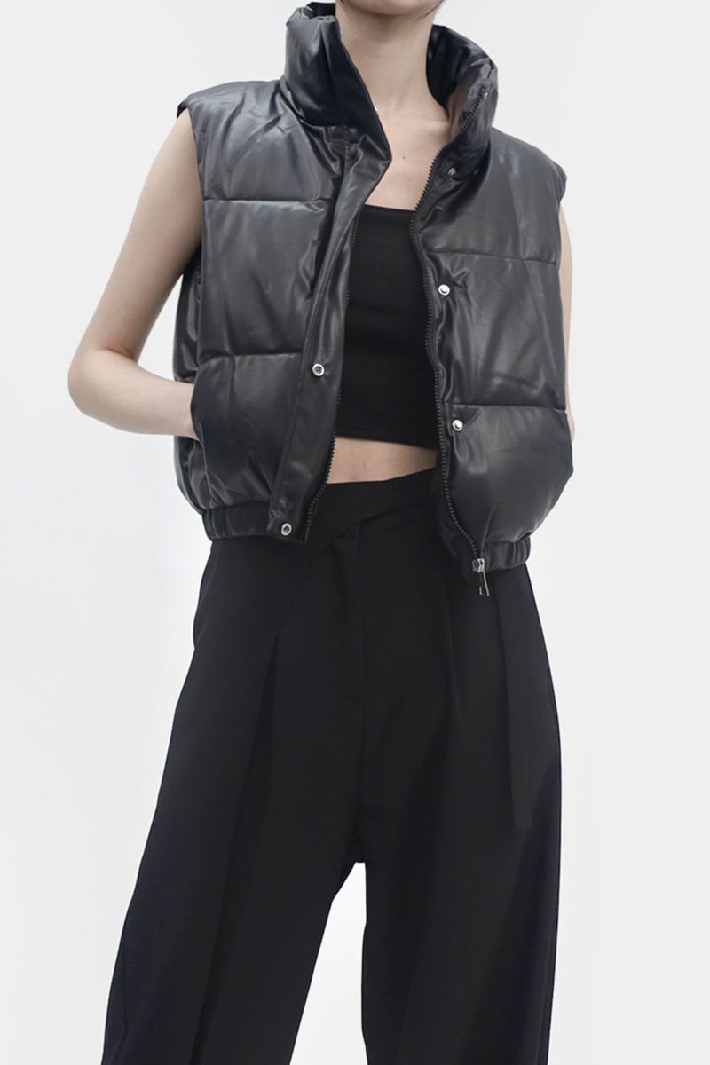 Linian Leather Padded Vest