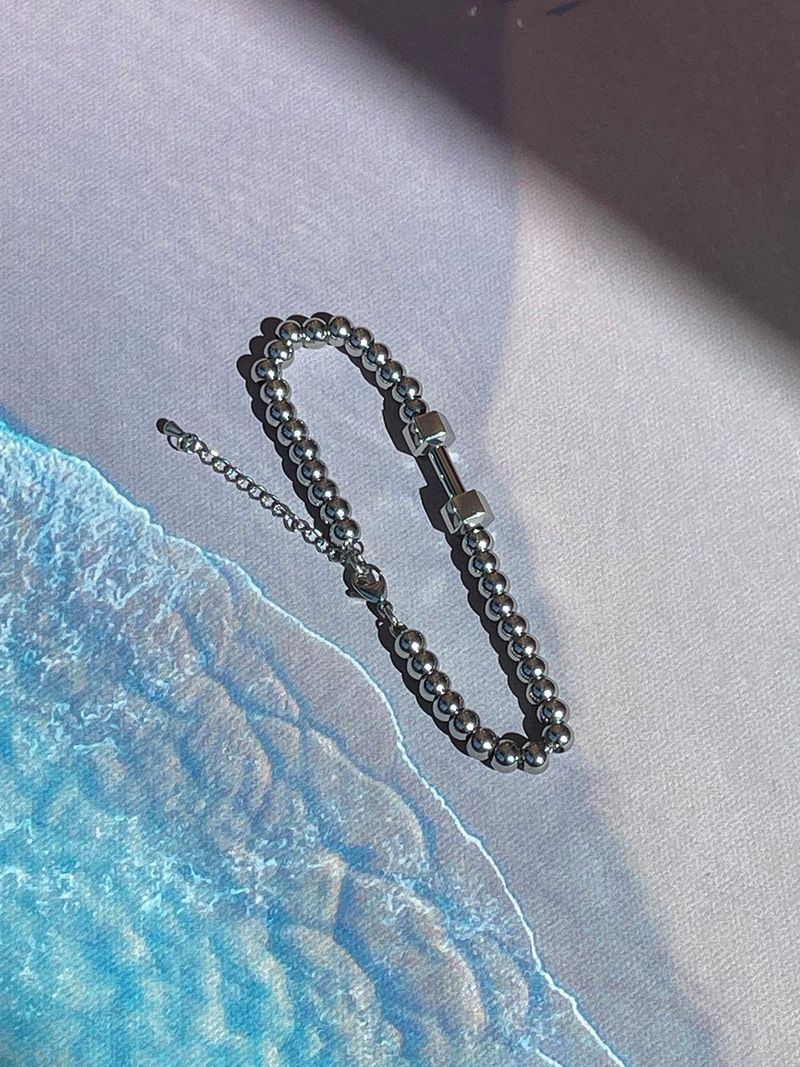 ASCLO Barbell Chain Bracelet (Silver)