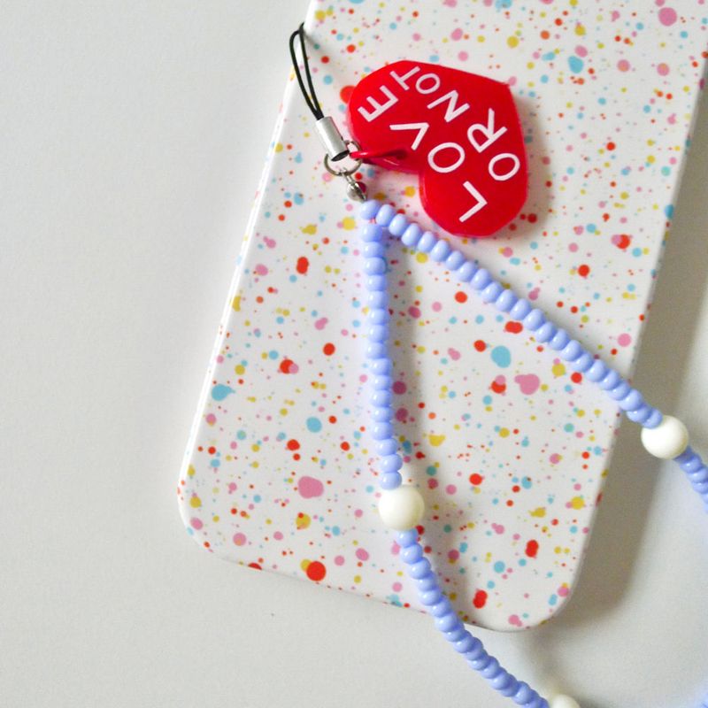 [MADE]Red Love-Cloud Bead Strap
