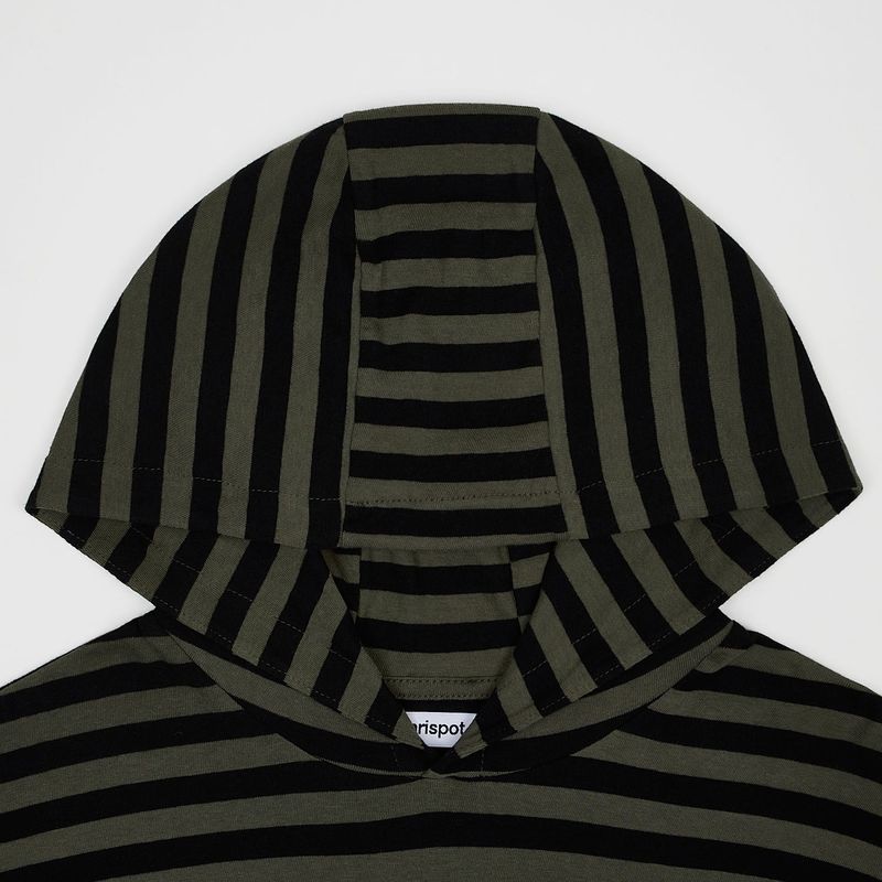 TICKETING STRIPE BORDER HOODIE (OLIVE) 