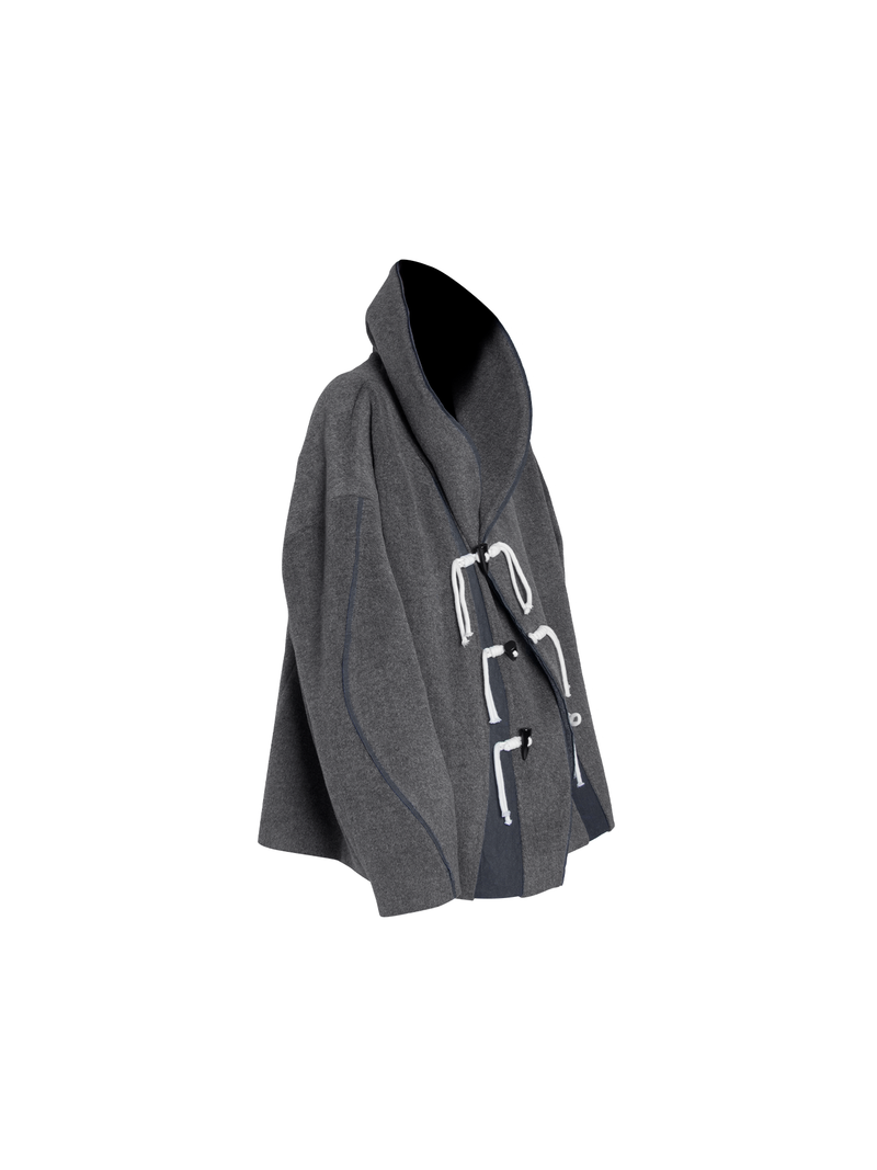 RELABEL（リレーベル）の「RELABEL (EVENT) Wool Coastline Revamped Patchwork Deconstructed Lapel-Enhanced Coat Jacket（Jackets/Outerwear）」