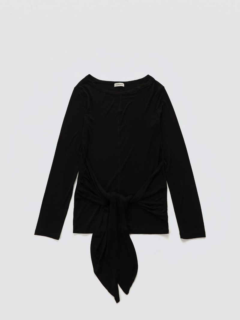 HOPESMORE(ホープスモア)の「Wrapping Shirring Tee_Black(Tops)」
