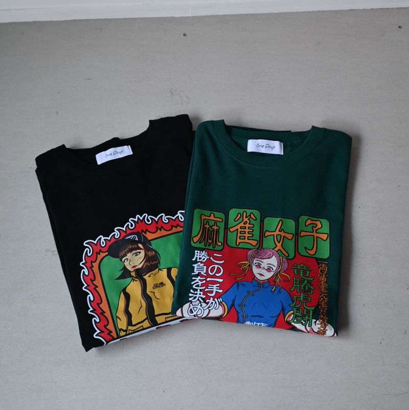 谷週 麻雀女子 BIG LongTshirt 