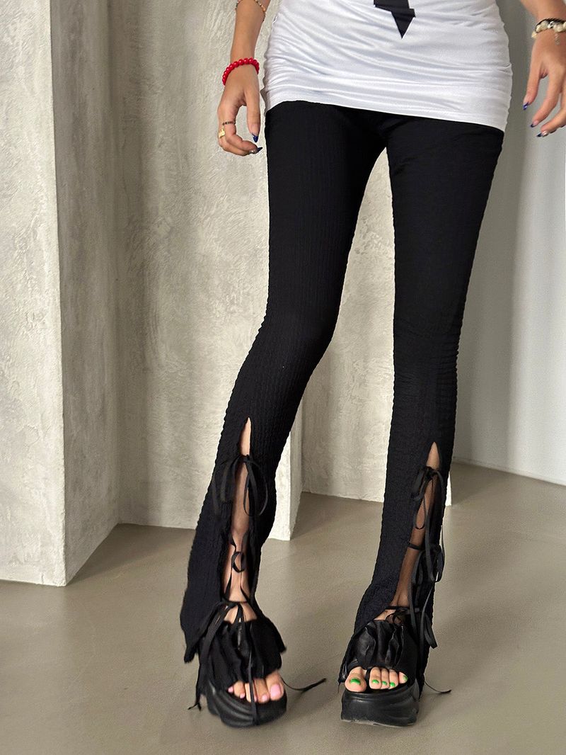 Delight-J(ディライトジェイ)の「Ribbon open bootcut leggings pants(Pants)」
