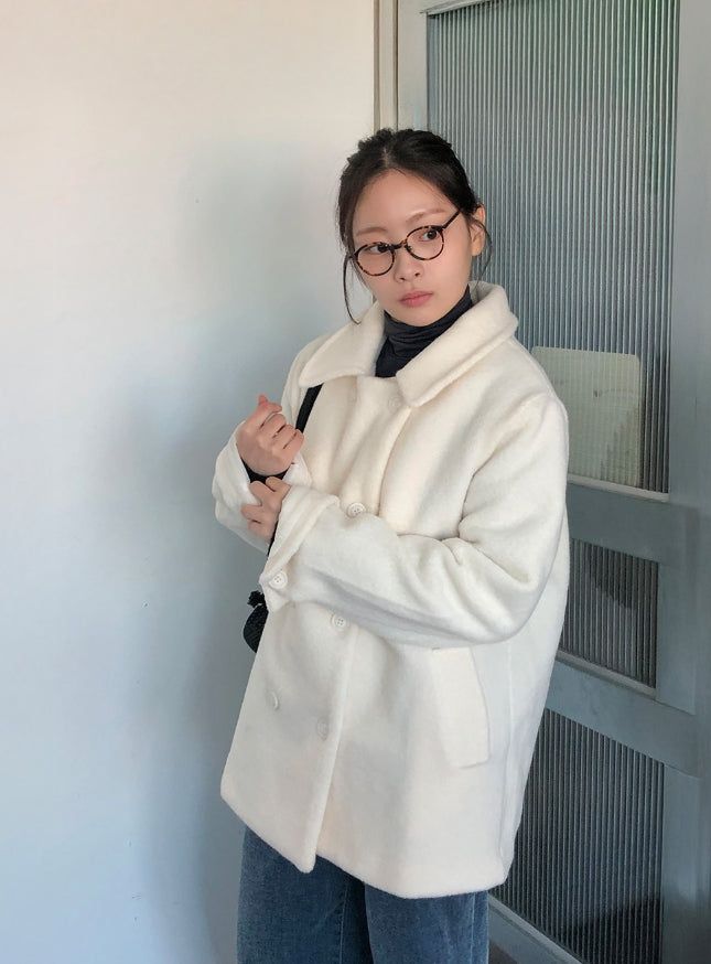 BAON（バオン）の「Elma Collar Double Button Wool Half Coat（Jackets/Outerwear）」