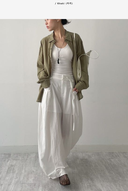 INCHANT ME（インチャントミー）の「Ethnic Linen Over Fit Shirt（Tops）」