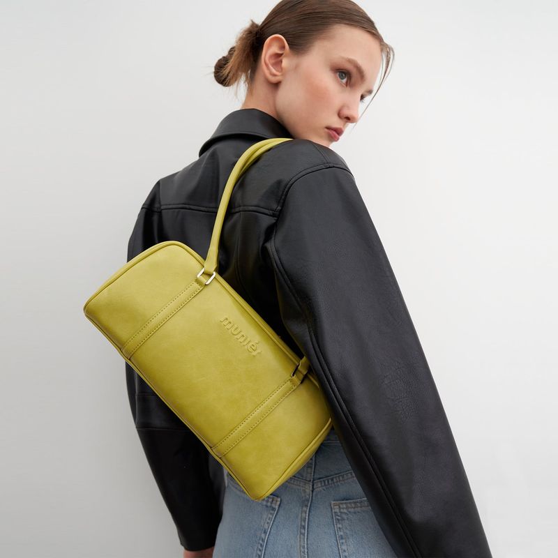MUNIER（ミュニエ）の「LAYER SHOULDER BAG_LIME（Bags）」