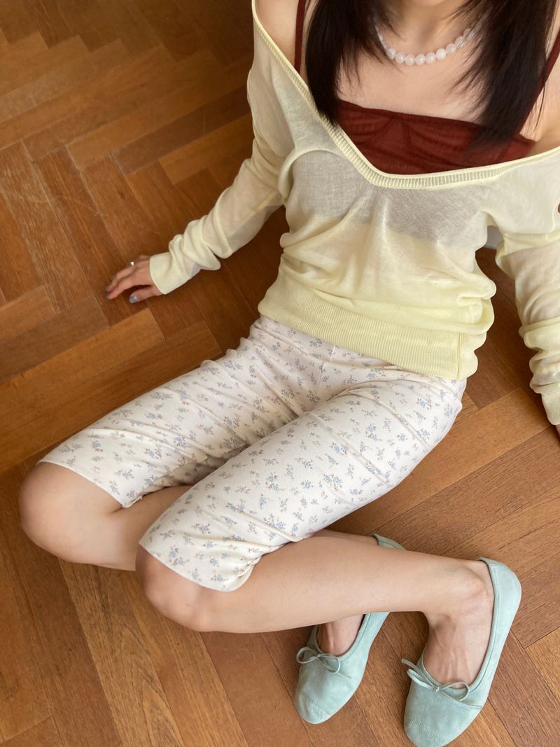 MINGLOW（ミグロー）の「フローレット バイカー レギンス（パンツ）」