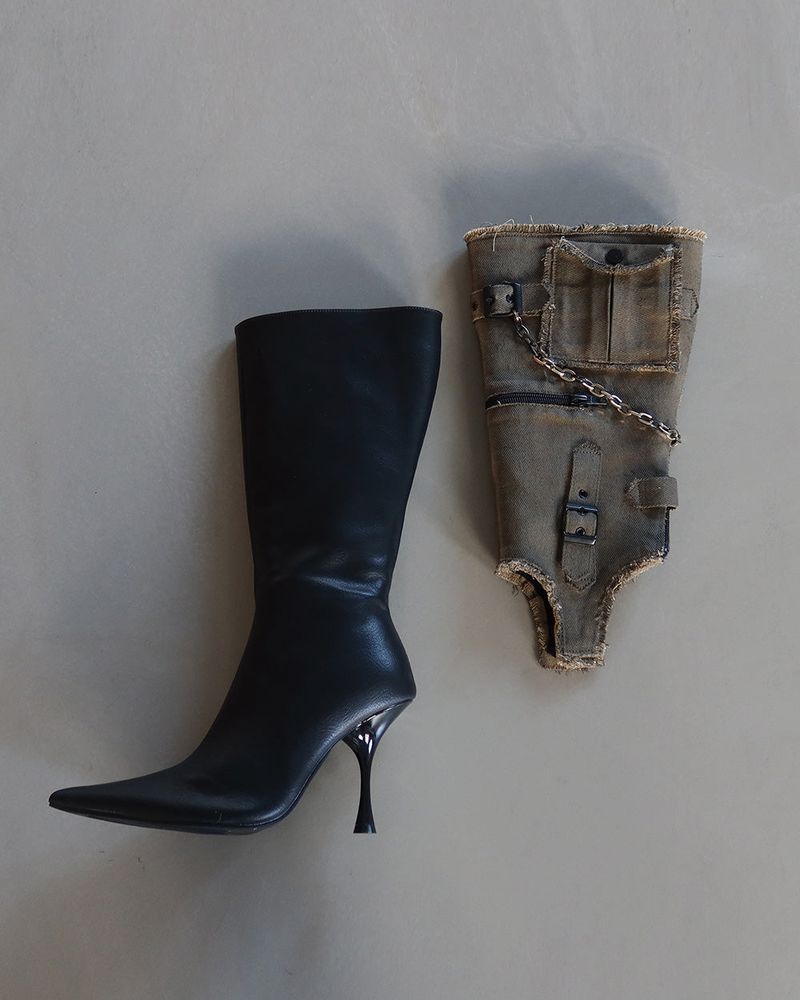 1:1 Custom Order Vintage Warm Cowhide Boots