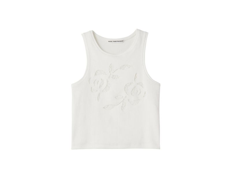 ROSE LACE SLEEVELESS /  WHITE