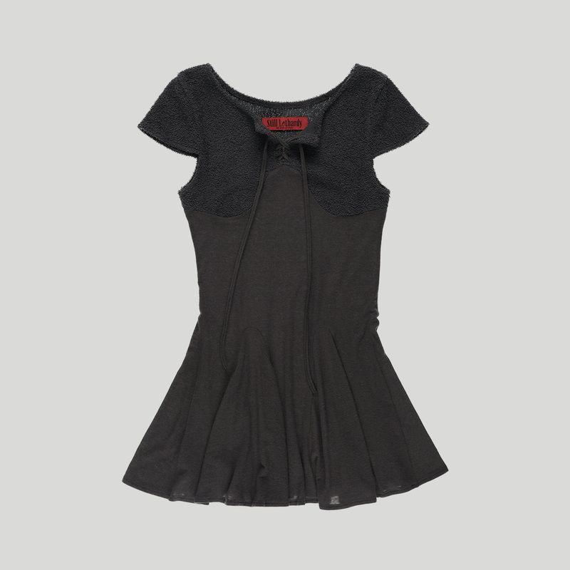 CURVED LINE FLARED DRESS