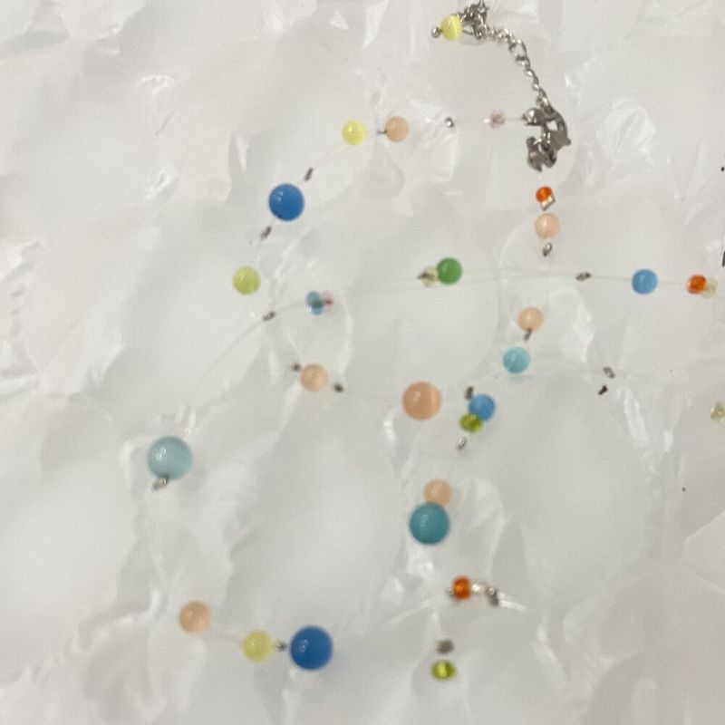 0090 Planet inspired beads necklace