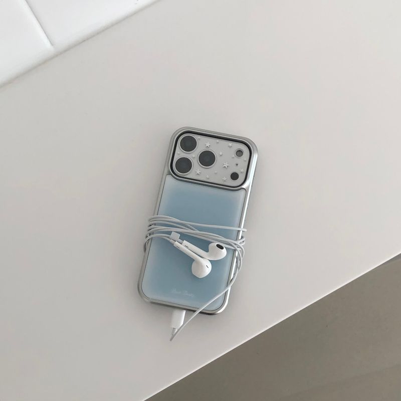 blue silver bumper case