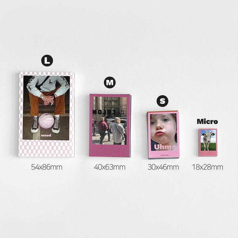 oab micro polaroid sticker / 001,002 set